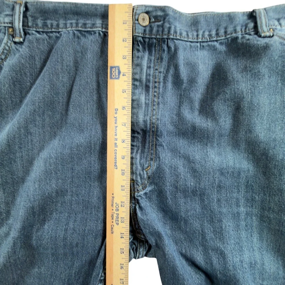 Levis 559 Mens Relaxed Straight Jeans‎ 54x29* Blue Medium Wash Denim Altered Hem